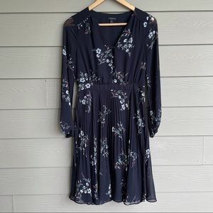 Ann Taylor Petite Pleated Flare Dress